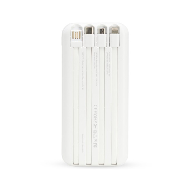 Power Bank 10.000mAh com Carregamento via Indução ou via Cabo Personalizado