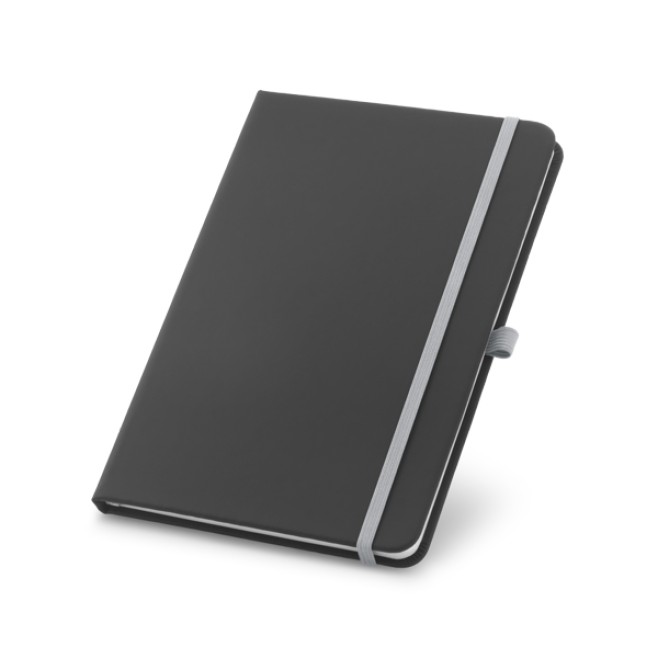 Caderno Capa Couro Sintético Com Elástico Colorido