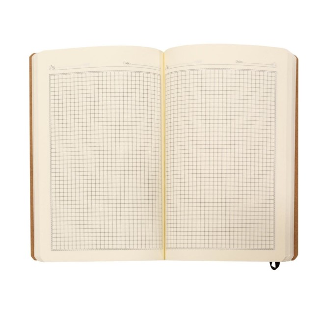 Caderno Ecológico Kraft Com Folhas Quadriculadas Personalizado