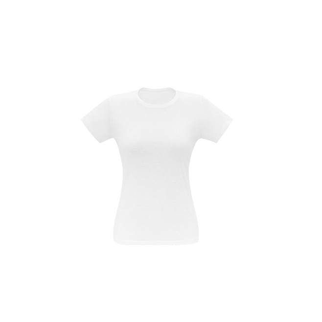 Camiseta feminina branca Promocional