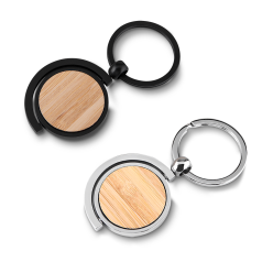Chaveiro em Metal e Bambu Personalizado 