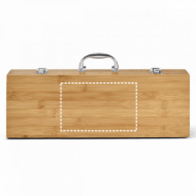 Kit Churrasco Com Maleta Bambu Personalizado